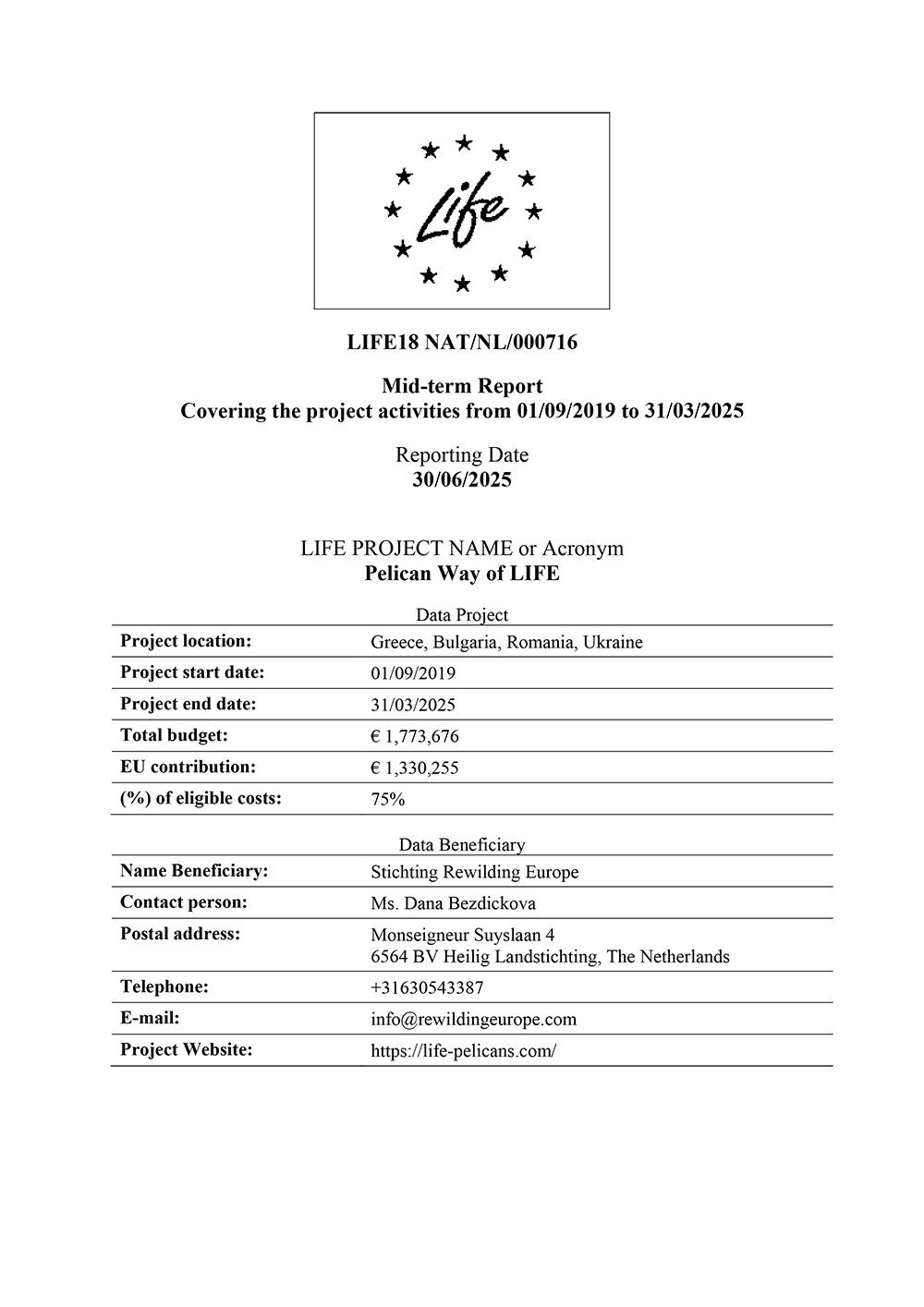 «Pelican Way Of LIFE» Final Technical report